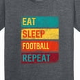 thumbnail image 4 of Inktastic Football Sports Eat Sleep Football Repeat Youth T-Shirt, 4 of 5