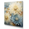 thumbnail image 2 of Designart "Elegance And Fragrance Of White And Blue Mums" Mums Canvas Wall Art, 2 of 7