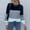 Black, variant on Sakmal Cute Woemns Sweaters Pullover Black Tops Long Sleeve Color Block Crew Neck Trendy Sweaters for Women