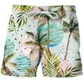 thumbnail image 2 of AXXD Gym Shorts Men Hawaii Printing Summer Vacation Beach Shorts Swimming Trunks Father's Day Gift, 2 of 3