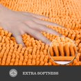 thumbnail image 2 of Alfombra de baño Yeaban, chenilla naranja, 47 x 17 cm, absorbente, 2 of 6