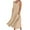 Khaki, variant on Fesfesfes Women Dress Spring Casual Solid Color Sleeveless Cotton Linen Long Dress Tops on