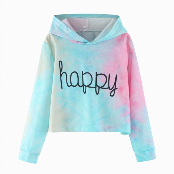NLOMOCT Girls Hoodie Long Sleeve Soft Sweatshirt Graphic Hoody Kids Pullovers Top Clothes Stylish Vacation Dailywear Hoodie for Teen Girls,Multicolor,4-5 Years