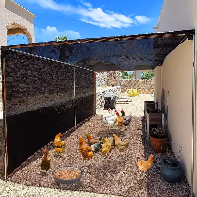 thumbnail image 4 of Red de sombra UV para exteriores, tela de sombra con perforaciones, pérgola para pérgola, jardín, terraza, balcón, invernadero, Granero, 90%, 4 of 4
