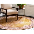 thumbnail image 3 of Unique Loom Austin Collection Area Rug - Jackson (6' 1" Round Gold/Burgundy), 3 of 6
