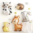 thumbnail image 2 of Globos de aluminio de animales para niños y adultos, decoraciones de fiesta de cumpleaños, suministros de jungla, conejo, erizo, ardilla, ciervo, Safari, 2 of 4