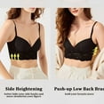thumbnail image 4 of Women's Low Back Bra Sexy Push Up Comfort Seamless Lace Deep V Backless Bra, 4 of 5