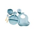 thumbnail image 4 of 6 platos antideslizantes de silicona para alimentación de bebés para alimentos, vajilla para niños (gris azul) Tmvgtek Para estrenar, 4 of 9
