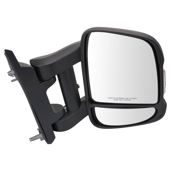 TRQ Passenger Side Power Mirror Textured Black Manual Fold with Blind Spot for 2014-2023 Ram ProMaster 1500 2500 3500 CH1321433