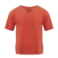 thumbnail image 3 of Cotton Linen T Shirts for Man 2026 Summer Casual Lightweight Relaxed Fit Short Sleeve V Neck Beach Shirt, 3 of 3