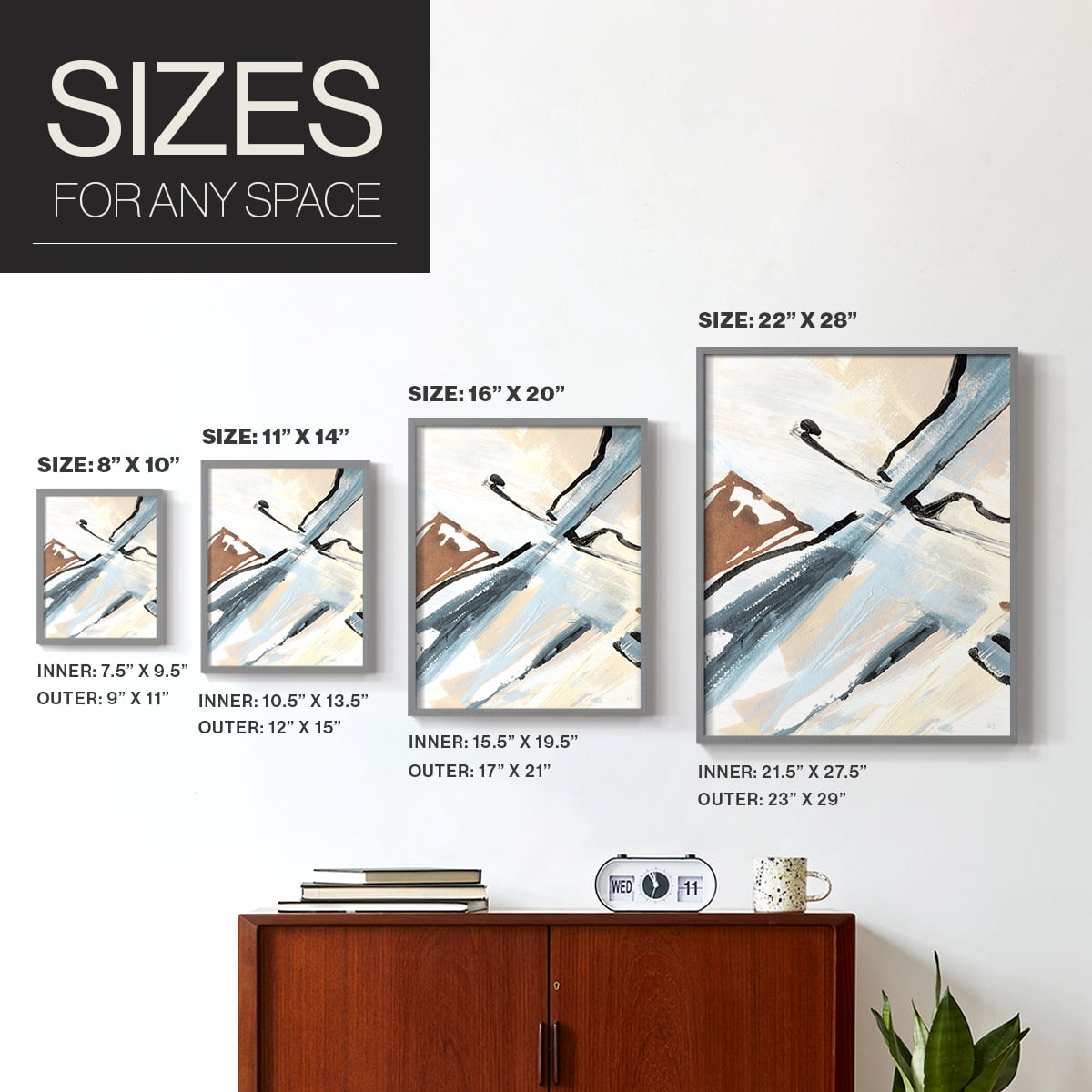 Dancing Wind Revisit I Framed Print in Gray Solid Wood Framed Print No Nail Hanging