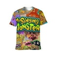 thumbnail image 2 of My Singing Monsters Unisex Short Sleeve T Shirt Daily Novelty 3D Printed T-Shirts Soft Comfortable Tee Shirt Top For Men And Women, 2 of 7