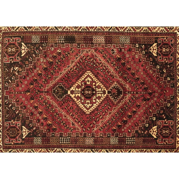 Ahgly Company Indoor Rectangle Persian Brown Traditional Area Rugs, 5' x 7'