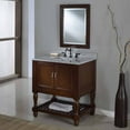 thumbnail image 2 of J & J International 32S10-EsBk-M Mission Turnleg Spa 32 in. Dark Brown Vanity With Black Granite Top & Mirror, 2 of 2