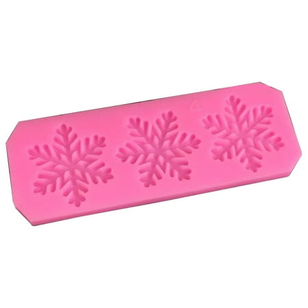 

Dasbsug Cute Creative Christmas Snowflakes Shape 3D Silicone Cake Mold Fondant Cake Tool