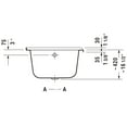 thumbnail image 3 of Duravit 700405000000090 60 x 32 in. D-Code Soaker Alcove Bathtub Right Drain, White, 3 of 7