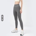 thumbnail image 4 of Leggings sin costuras para gimnasio para mujer, pantalones deportivos para Yoga, mallas elásticas de cintura alta para Fitness, ropa deportiva, 4 of 5