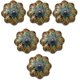 thumbnail image 1 of Set of 6 Pumpkin Shape Glazed Ceramic European Style Drawer Pulls (Green), 1 of 5