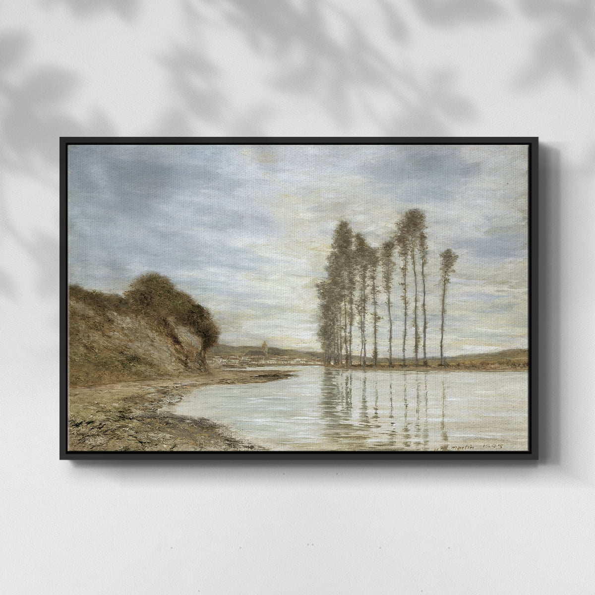 Vintage Landscape-CCCXLV By Wexford Home Framed in Black Wood Gallery Wrapped Canvas 25 in. x 37 in.