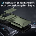 thumbnail image 6 of for Google Pixel 8a, Luxury Sliding Camera Cover Soft TPU + Hard PC Shockproof Drop Protective Hybrid Stylish Ultra Slim Frosted Anti-slip Grip Case for Google Pixel 8a, Darkgreen, 6 of 7