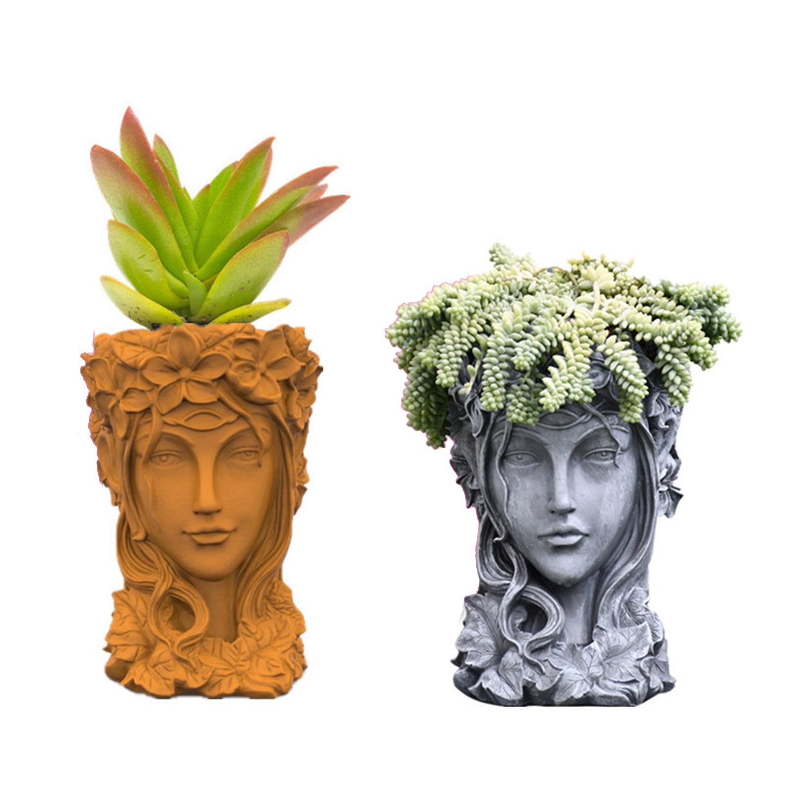 WINDLAND Succulent Vase Cement Mold Goddess Flower Pot Silicone Resin Mold for Adults