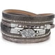 thumbnail image 2 of Pulsera envolvente de cuero Brazalete bohemio Pulsera de cuentas de cristal con cierre magnético Regalos de joyería para mujeres Chicas adolescentes Adepaton WMPH-922-2, 2 of 7