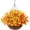 Orange, variant on Artificial Hanging Flowers in Basket,Fake Daisy Plants Arrangement,12inch Coconut Lining Basket Hanging Plant,Outdoor Indoor Patio Lawn Garden Porch Spring Decor (Dark Purple)