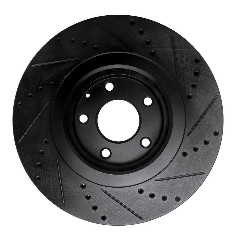 Dynamic Friction Company 633-80078L DFC Brake Rotor - Drilled And Slotted - Black