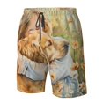 thumbnail image 4 of Pofeuu Girl Hugging Dog Flowers Prin Men's Swim Trunks Quick Dry Bathing Suit Swimming Board Shorts Mesh Lining Beach Swimwear-XX-Large, 4 of 6