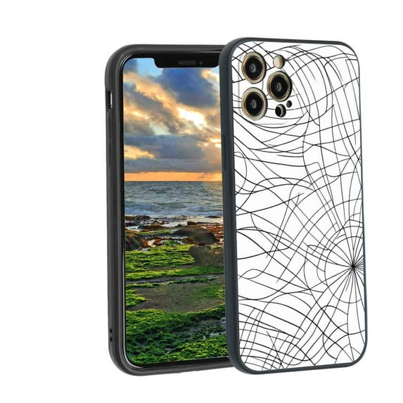Lines Phone Case, Degined for iPhone 12 Pro Case Men Women, Flexible Silicone Shockproof Case for iPhone 12 Pro
