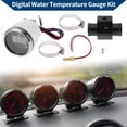thumbnail image 2 of Kit de medidor de temperatura de agua digital universal Unique Bargains de 1.02" con adaptador de sensor de radiador de tubo de junta negra 100-300F - DC 12V con pantalla LED automotriz, 2 of 7