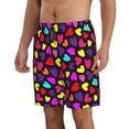 thumbnail image 2 of Pofeuu Colorful Hearts Prin Men's Swim Trunks Quick Dry Bathing Suit Swimming Board Shorts Mesh Lining Beach Swimwear-Medium, 2 of 6