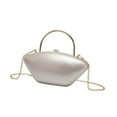 thumbnail image 2 of EHJRE Acrylic Evening Clutch Purse Practical Fashionable for Women Lady Shoulder Chain Shell White, 2 of 9