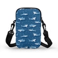 thumbnail image 2 of HELLHERO 2 Zippers Women Crossbody Bag, Polyester Shoulder Bag for Men, Women, Shark, 2 of 7