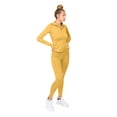 thumbnail image 5 of Women's Workout 2 Piece Jogging Tracksuit J1225-P3584 - Mustard - Small, 5 of 8