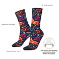thumbnail image 4 of KLL Tropical Flower Print Cool Socks Men's Women's Crew Socks Funny Crazy Novelty Stockings, 4 of 6