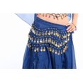 thumbnail image 6 of Buy Home Chiffon Dangling Gold  Belly Dance Hip Skirt Scarf Wrap Belt (Black), 6 of 8