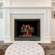 Duluth Forge Vented Natural Gas Fireplace Log Set - 18 in., 45,000 BTU, Match Light, Heartland Oak - Model# FNVL18-1