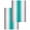Teal green, variant on Gray Purple Hand Towels Set, Waffle Weave Kitchen Towels 2 Pieces, Modern Gradient Geometric Microfiber Hair Face Bath Tea Towel Absorbent Quick Drying Cleaning Dish Cloths, 15.7"x23.6"