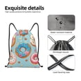 thumbnail image 5 of Bingfone Colorful Donut Drawstrings Backpacks Bags for Men Women Gym Drawstrings Bag-Small, 5 of 8