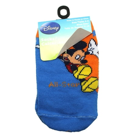 

Sliding Mickey Mouse All-Star Blue/Orange Colored Socks (1 Pair Size 4-6)