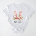 thumbnail image 1 of UPPADA Femmes Easter Oeufs Imprimé T-Shirts Heureux Easter Graphique Bunny Lapin Mignon T-Shirts Manches Courtes Décontracté Col Rond T-Shirts Été Basique Coupe Régulière Chemises Blanc,TTTG, 1 of 5