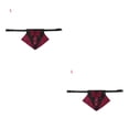 thumbnail image 1 of Methold Mascota Bandana Bowknot Mascota Pañuelo Algodón Decoración Animal Babero Bufanda con Collar, Rojo Negro, L Negro rojo L 2piezas Methold CBP179486, 1 of 6