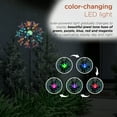 thumbnail image 6 of Alpine Corporation 61" Metal Butterfly Wind Spinner with Solar-Powered LED Lights, Multicolor, 6 of 15