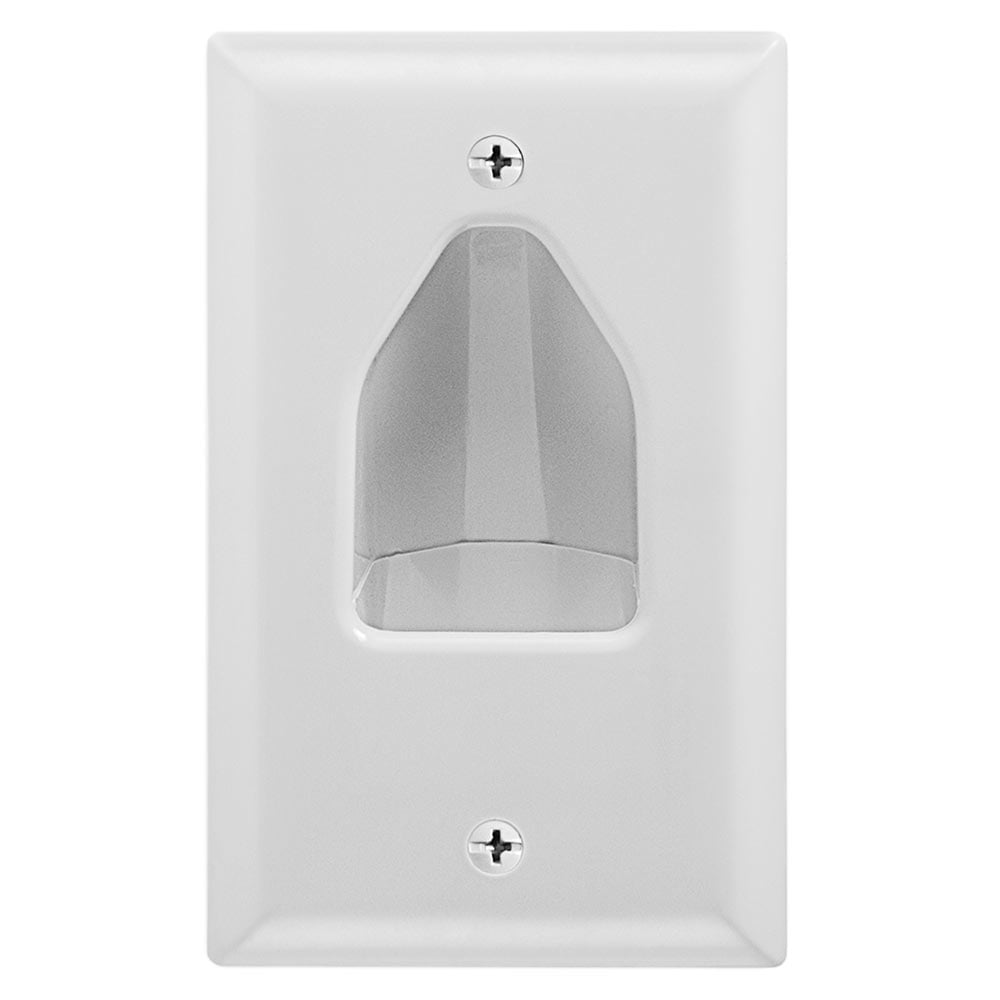 450001WH OneGang LowVoltage Cable Wall Plate For Multiple