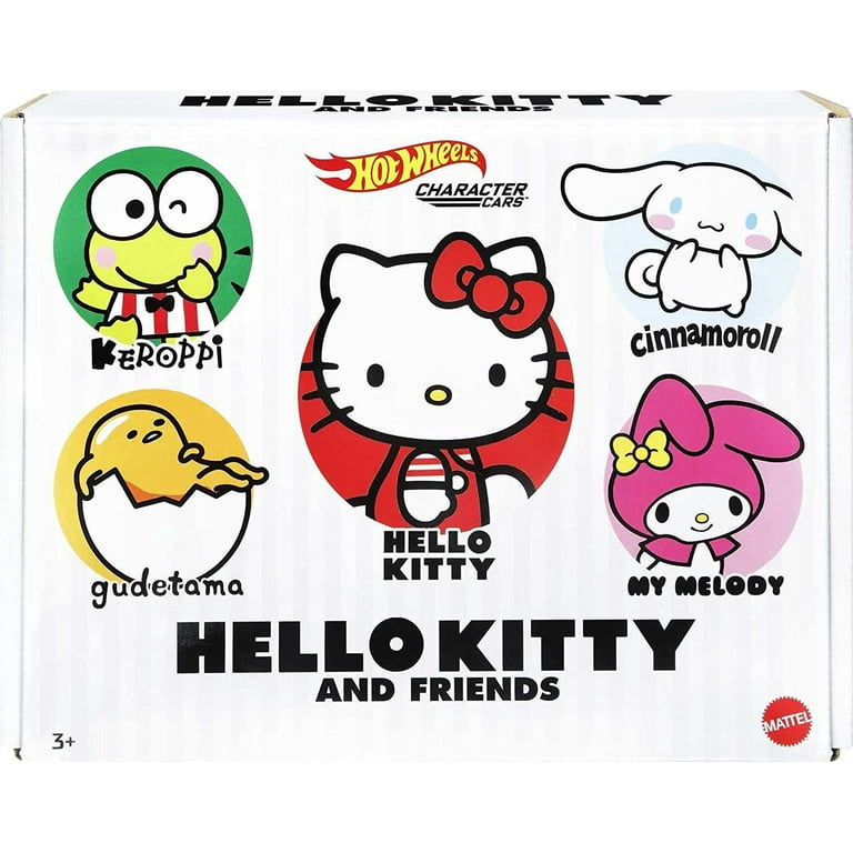 Hot Wheels Sanrio Character Toy Cars Pack of 5, Including Hello