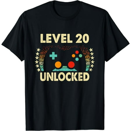 20th Birthday Gifts Men Funny Gaming Video Gamer 20 Year Old T-Shirt
