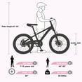 thumbnail image 4 of Ambifirner 20 Inch Mountain Bike Dual Disc Brake with Suspension Fork Steel Frame All-Terrain Bicycle​​, 4 of 9