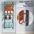 thumbnail image 2 of Adjustable Cabinet Door Organizer, 6-Tier Hanging Spice Rack Organizer, Metal Over the Door Pantry Organizer, Pantry Organizers and Storage Shelves for Kitchen Bathroom Laundry Room, Black, 2 of 9