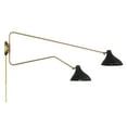 thumbnail image 2 of Trade Winds Genevieve 2-Light Wall Sconce in Matte Black with Natural Brass, 2 of 7